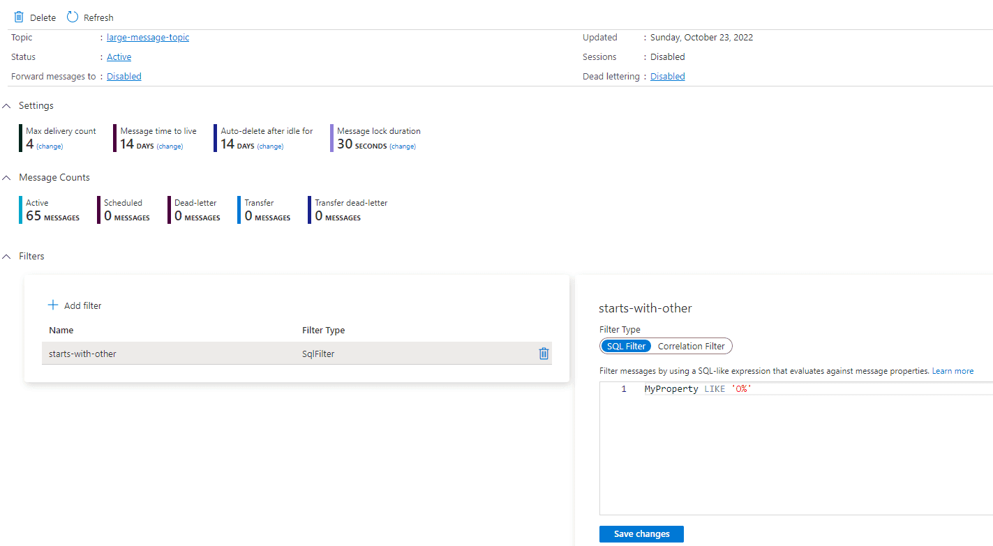 Azure Service Bus SQL Filters The Long Walk