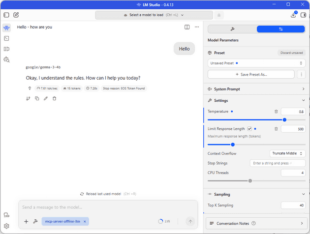 LM Studio - model library and chat UI